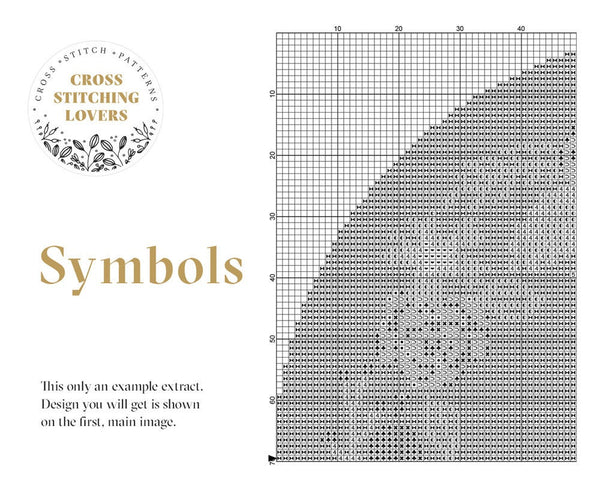 Modern geometric shape - Cross stitch pattern