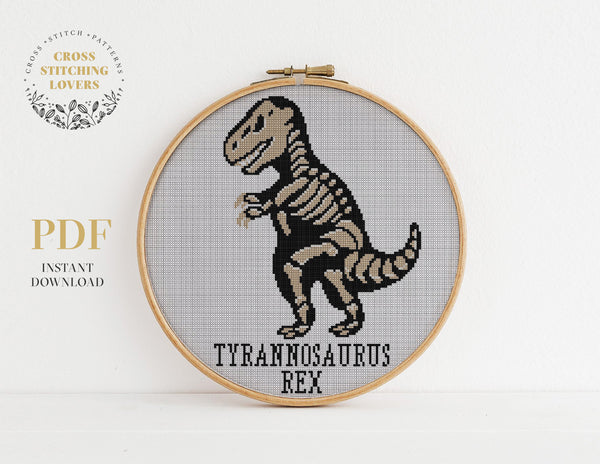 Tyrannosaurs Rex dinosaur - Cross stitch pattern