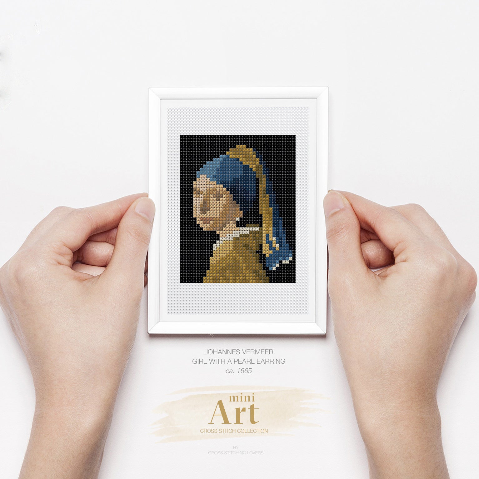 Girl with a Pearl Earring - Mini Cross stitch ART