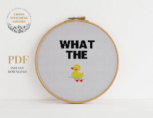 What The Duck - Cross stitch pattern
