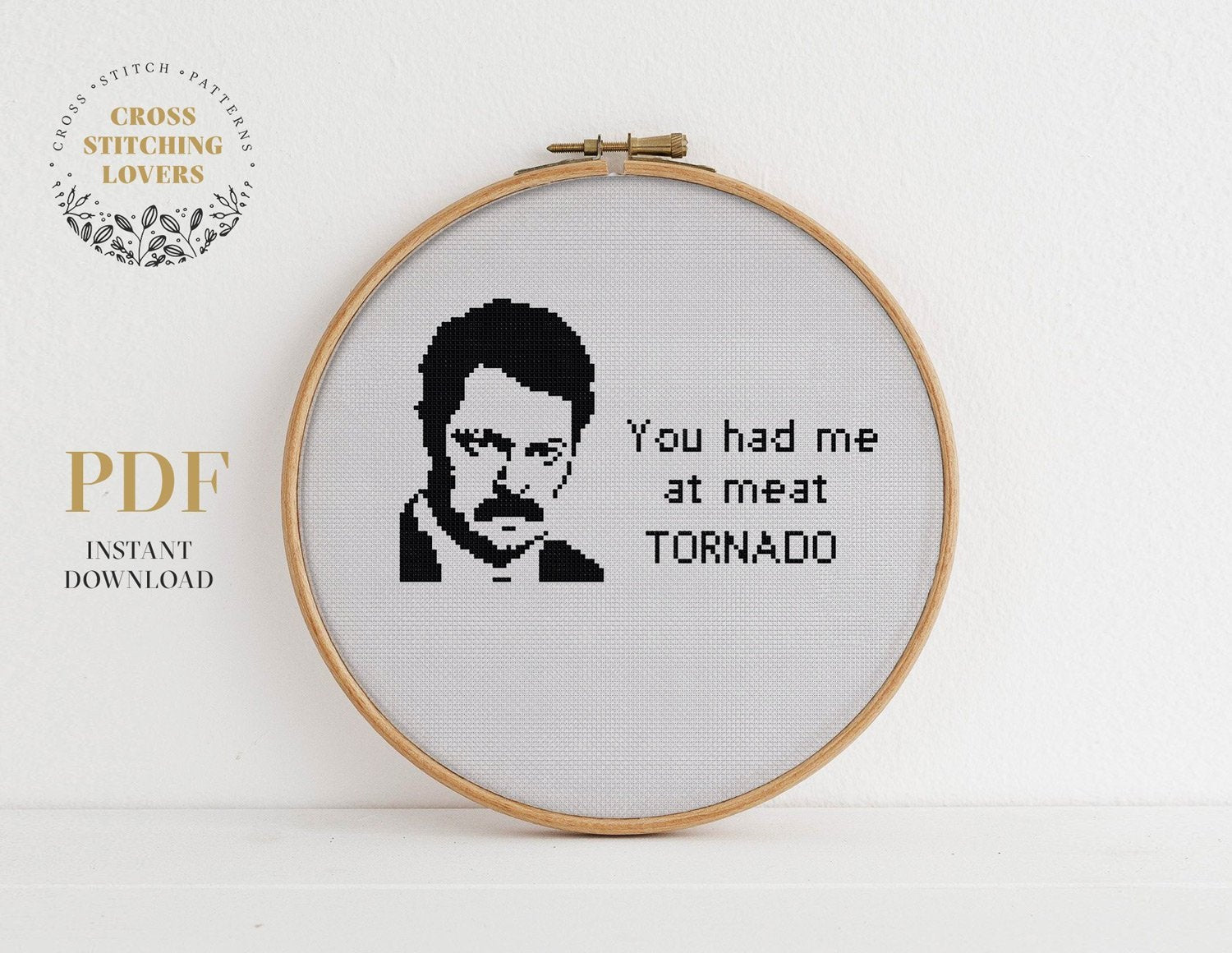 Ron Swanson - Cross stitch pattern