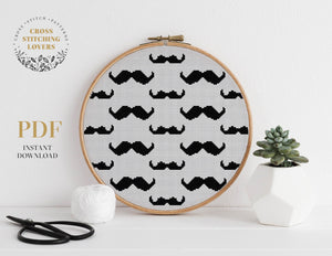 Hipster mustache - Cross stitch pattern