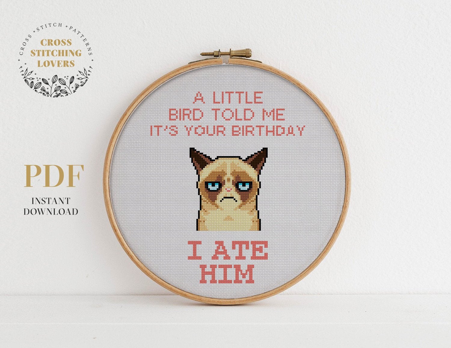 Grumpy Cat - Cross stitch pattern