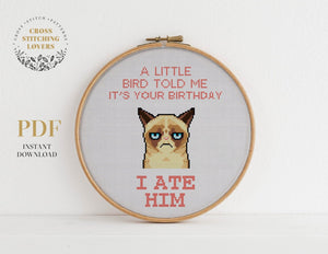 Grumpy Cat - Cross stitch pattern