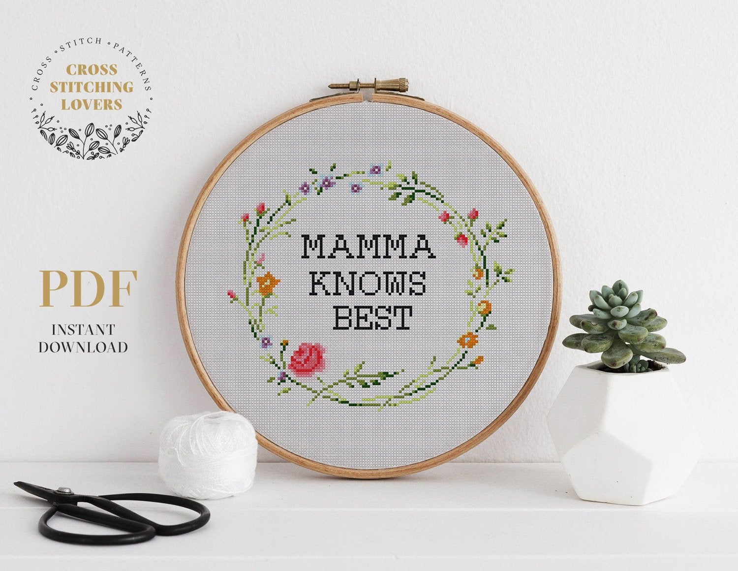Mamma knows best - Cross stitch pattern