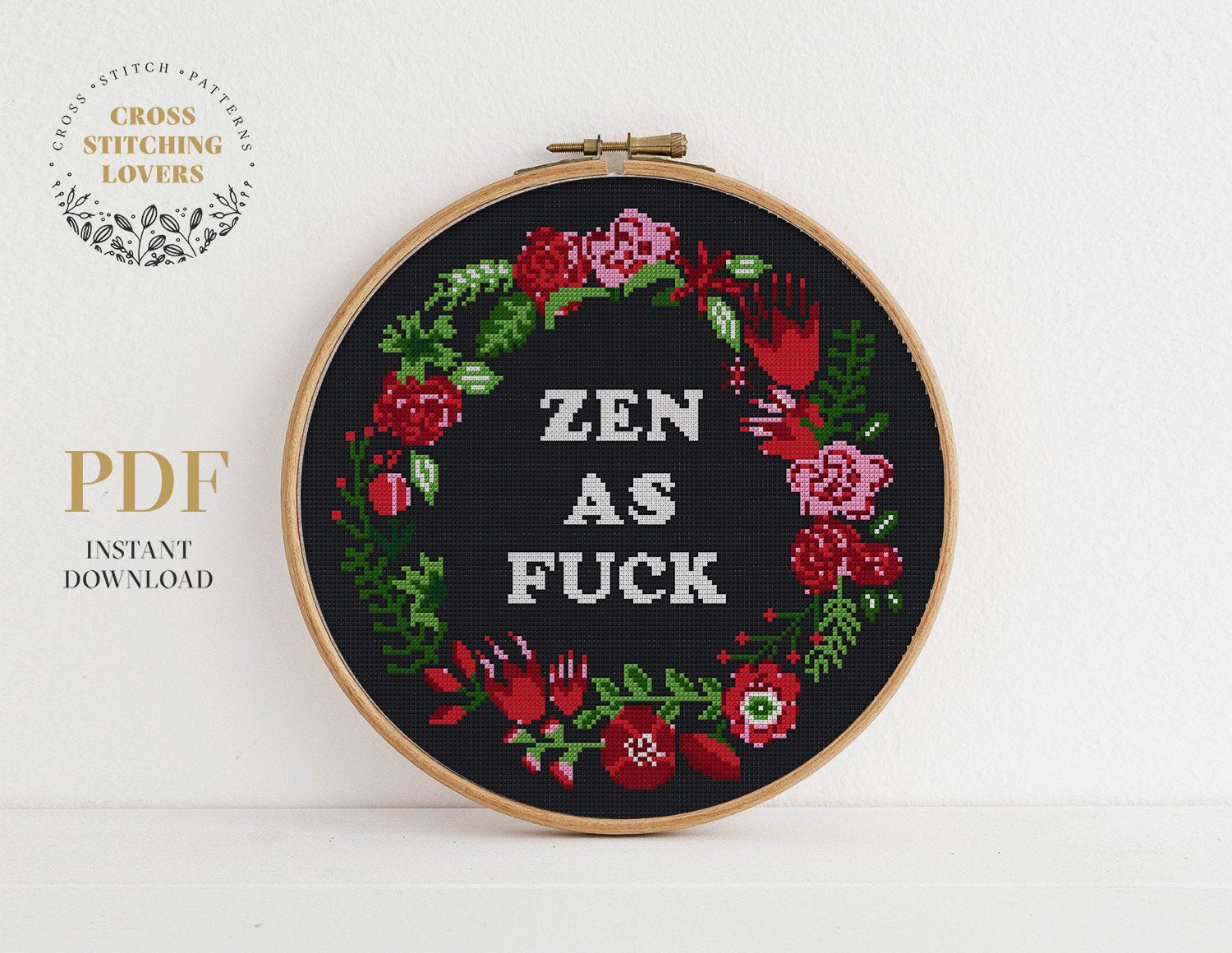 Zen as Fuck - Cross stitch pattern