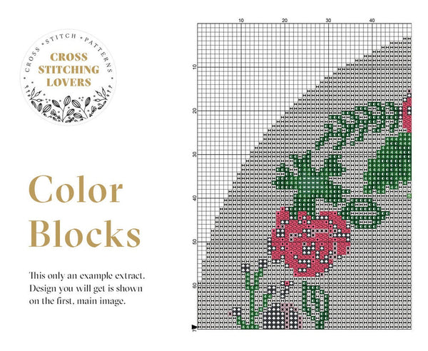 Alphabet "R" - Cross stitch pattern