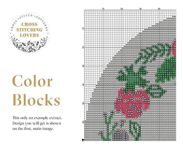 Watercolor Brain - Cross stitch pattern