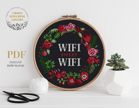 Wifi sweet Wifi - Cross stitch pattern