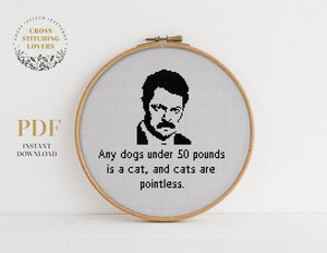 Ron Swanson - Cross stitch pattern