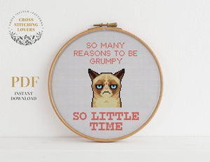 Grumpy Cat - Cross stitch pattern