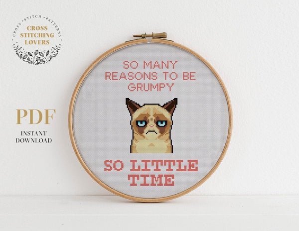 Grumpy Cat - Cross stitch pattern