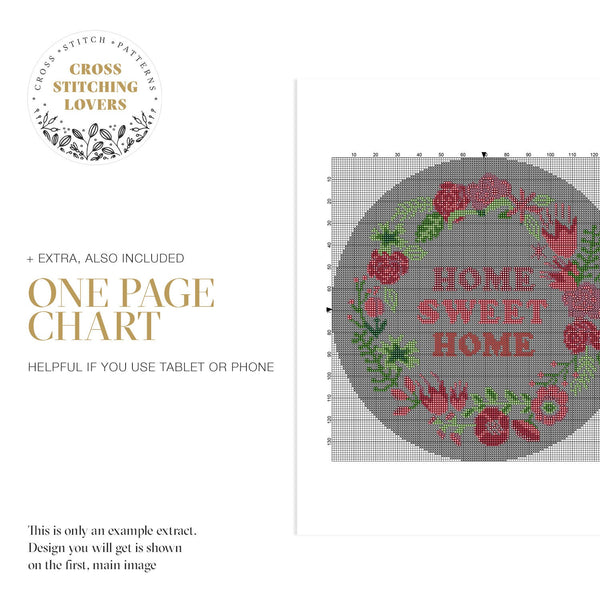 Home is where the wine is - Cross stitch pattern