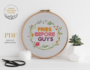 Fries before guys - Cross stitch pattern