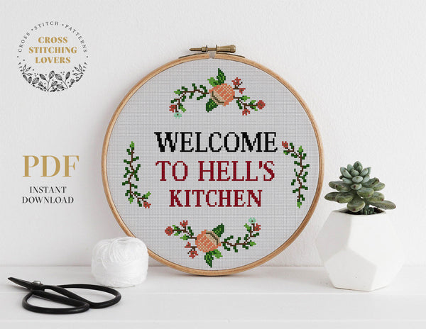 Welcome to Hell's Kitchen - Cross stitch pattern