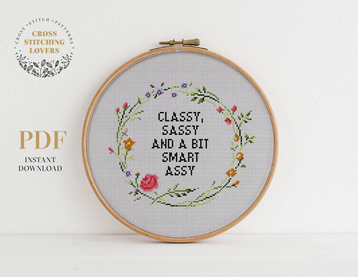 Classy, Sassy and a bit Smart Assy - Cross stitch pattern