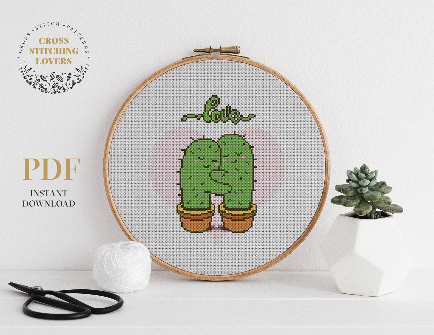 Cute Cactus- Cross stitch pattern – Cross Stitching Lovers for Beginner Free Printable Cactus Cross Stitch Patterns