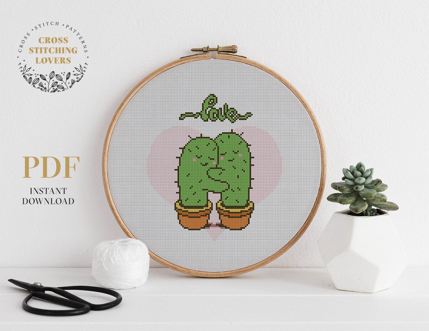 Cute Cactus- Cross stitch pattern