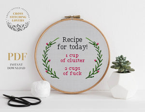 Recipe for today! - Cross stitch pattern