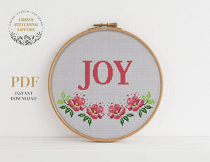 JOY - Cross stitch pattern