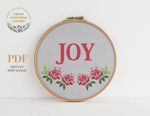 JOY - Cross stitch pattern
