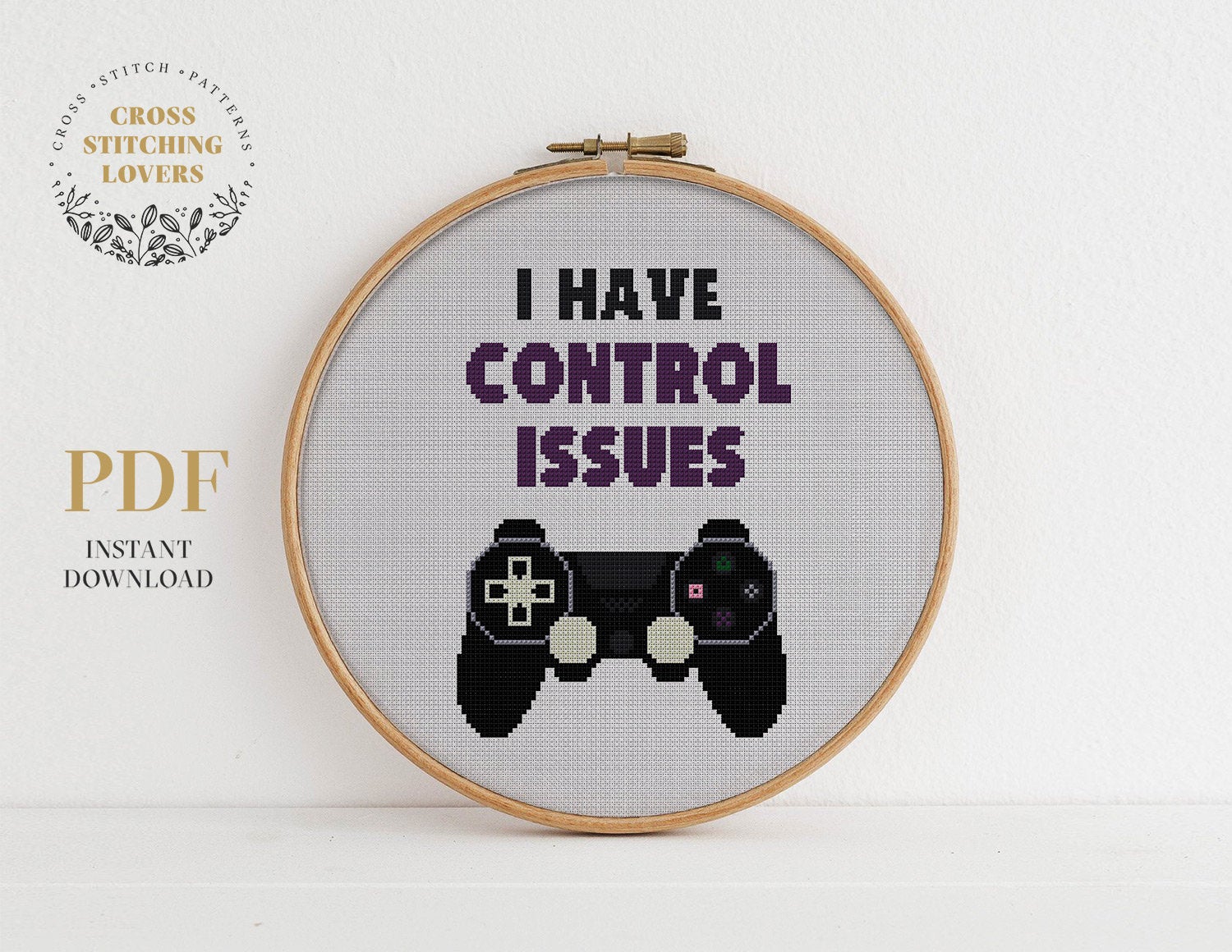 I have control issues - Cross stitch pattern