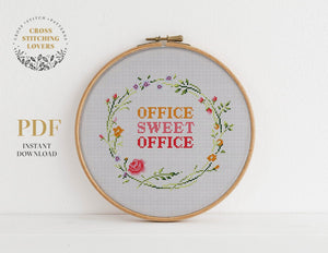 Office sweet office - Cross stitch pattern