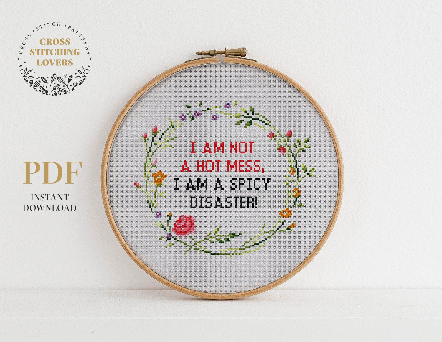 HOT mess - Cross stitch pattern