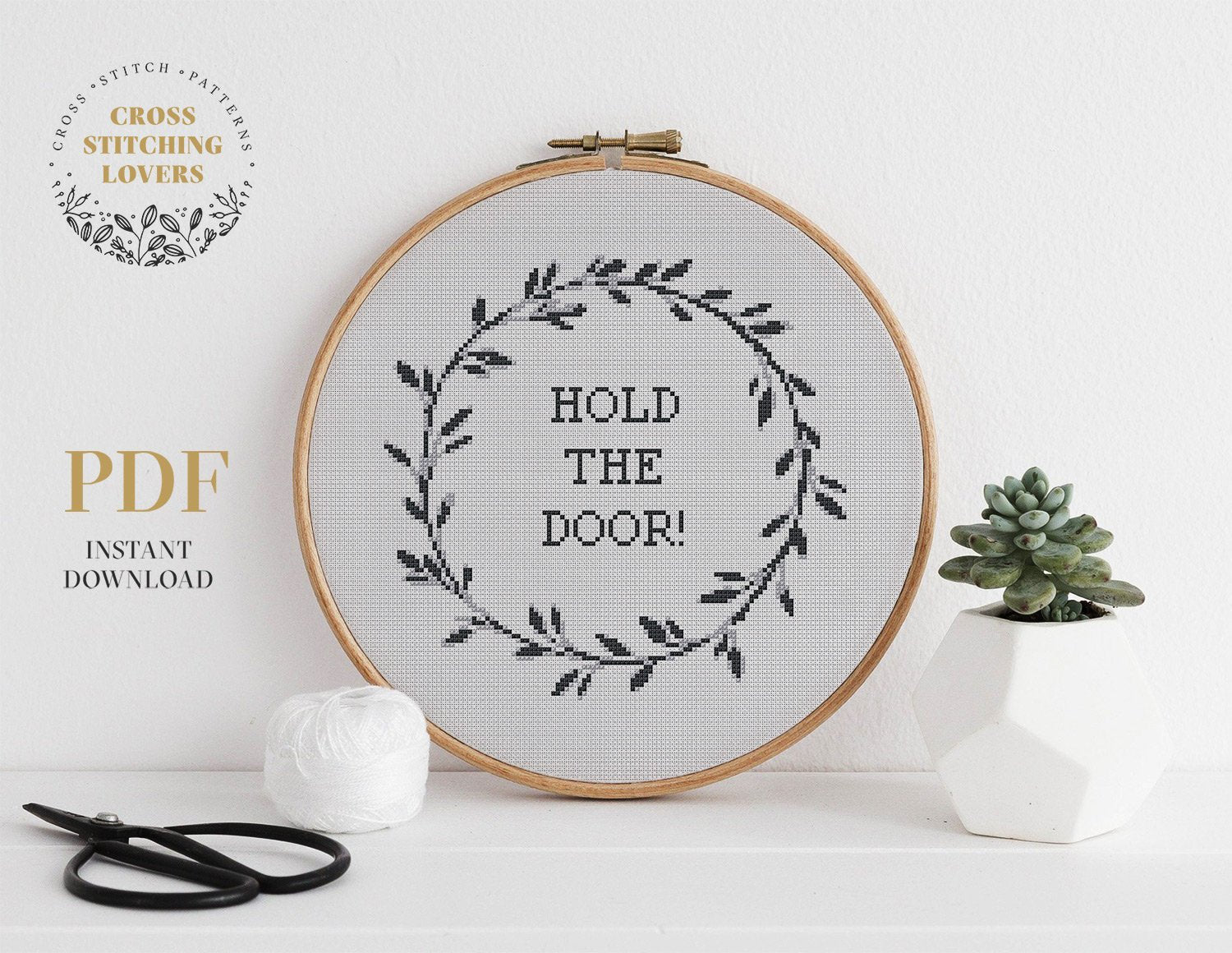 Hold The Door - Cross stitch pattern