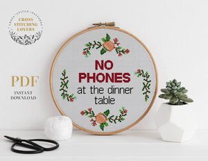 Family table - Cross stitch pattern