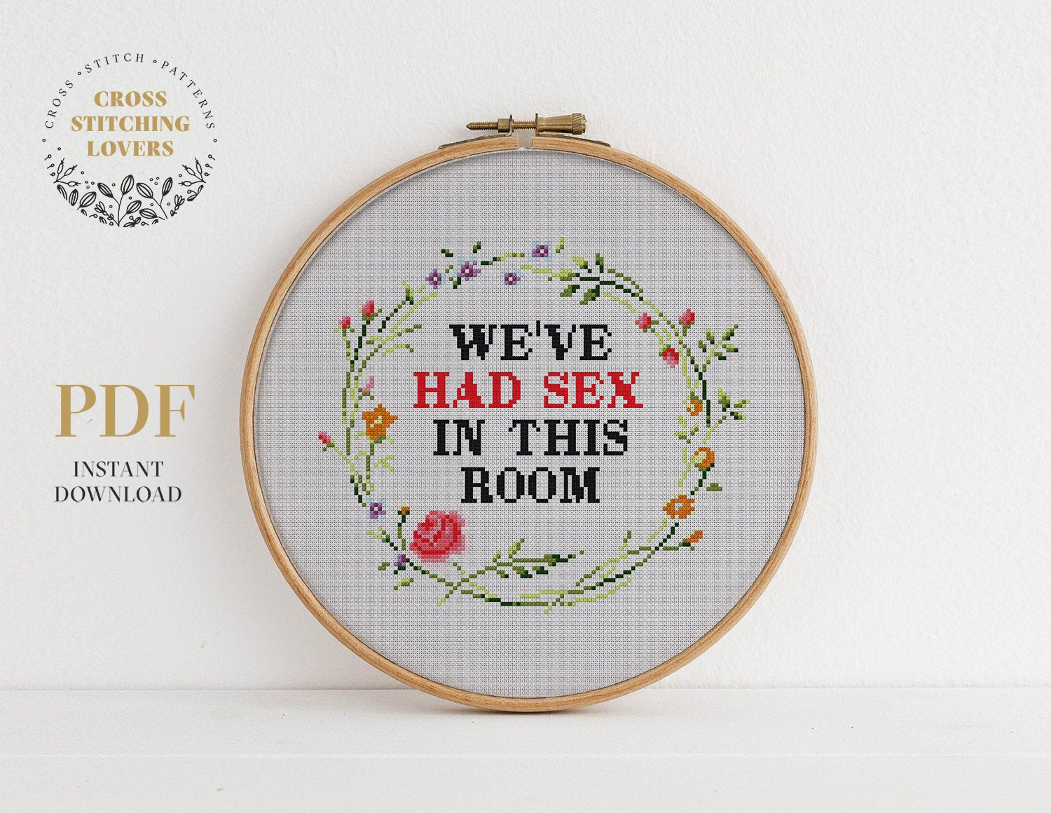 Funny "We've had sex in this room" - Cross stitch pattern