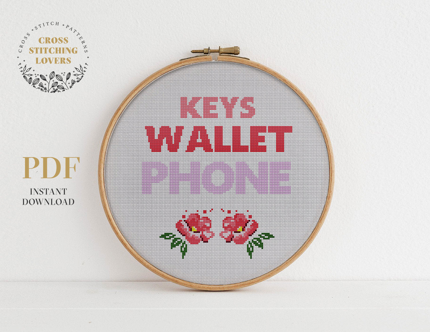 Keys wallet phone - Cross stitch pattern