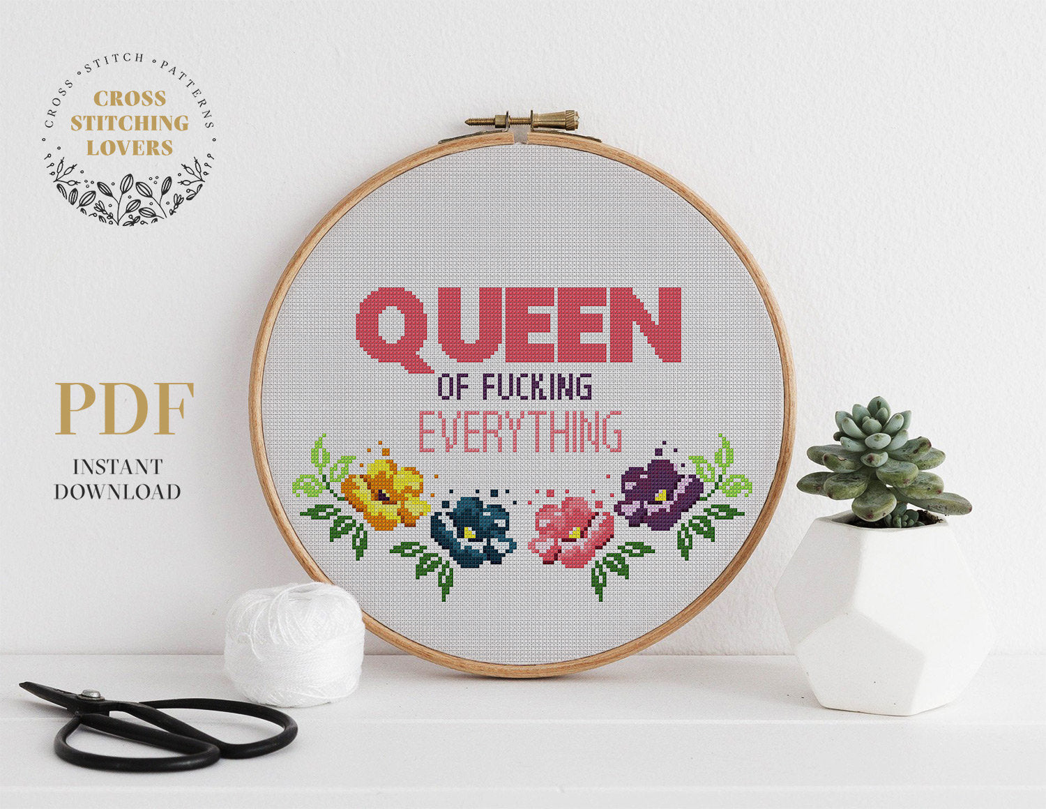 Queen of Everything - Cross stitch pattern