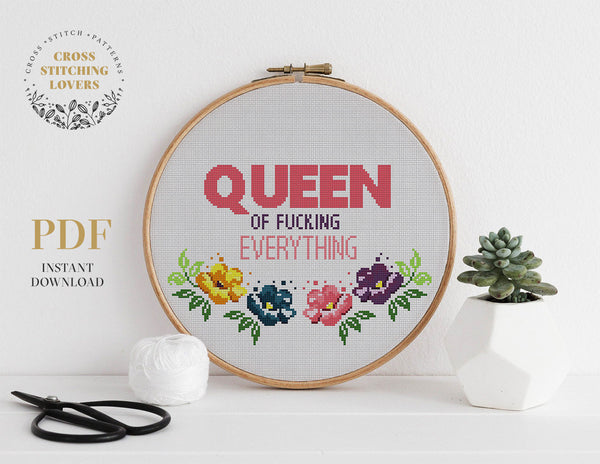 Queen of Everything - Cross stitch pattern