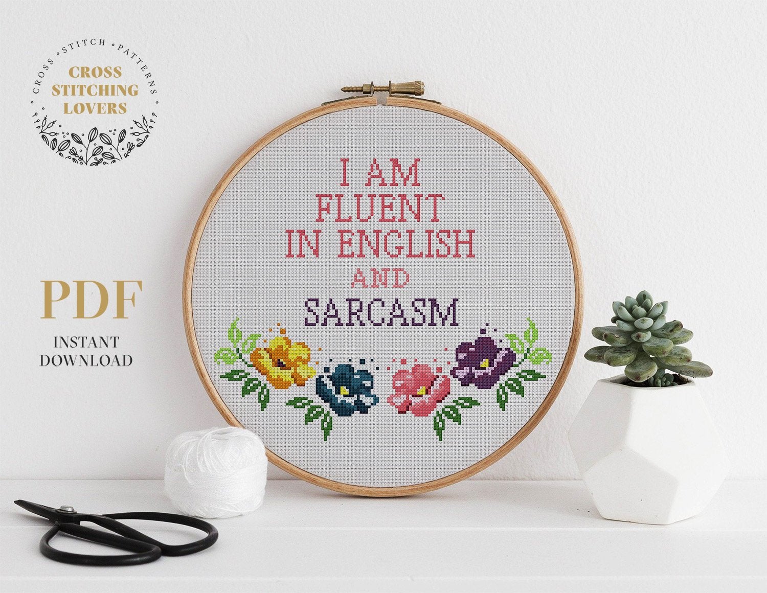 Funny cross stitch pattern