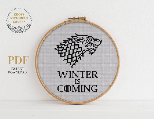 Winter is coming - Cross stitch pattern