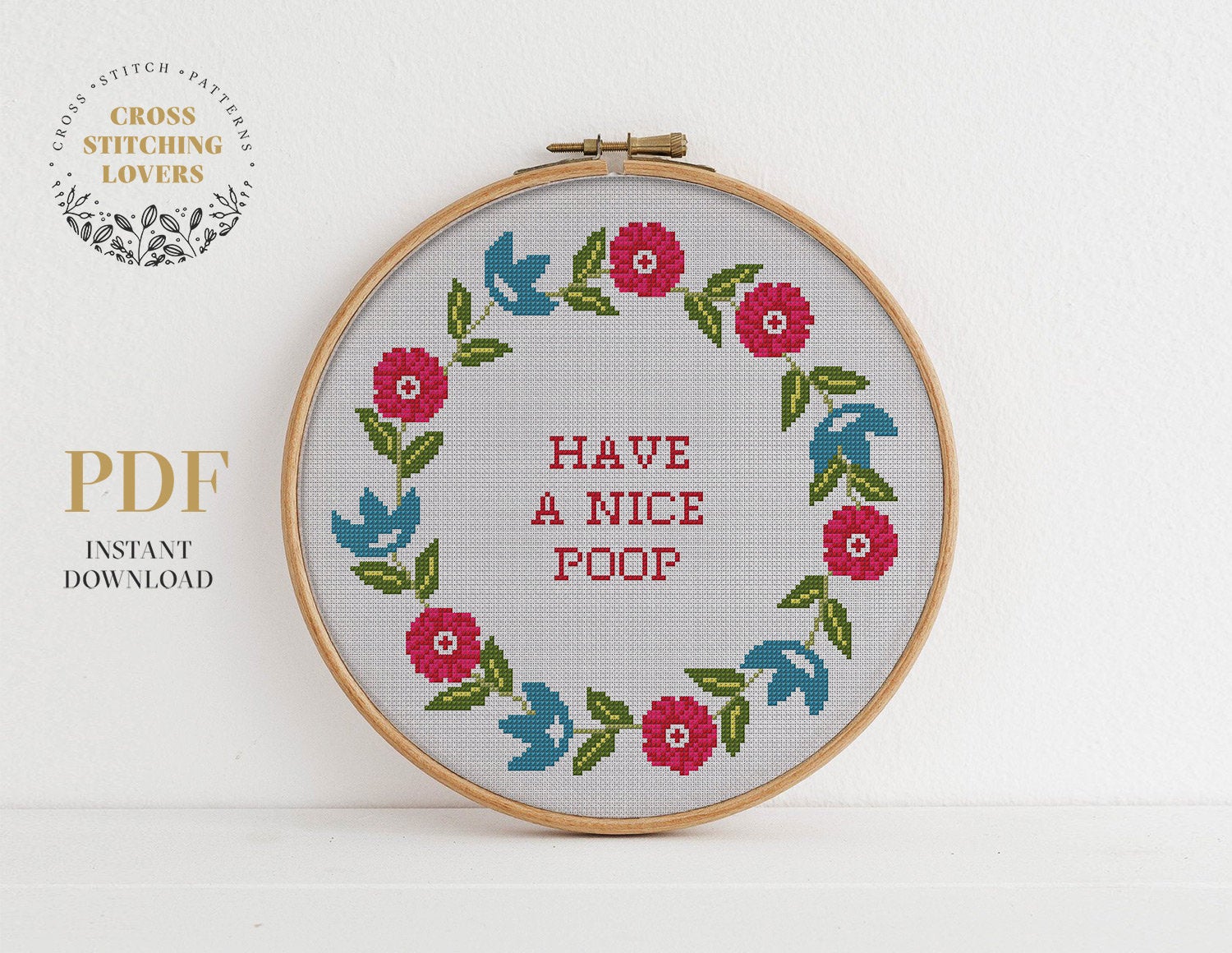 Have a nice poop - Cross stitch pattern