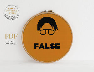 Dwight Schrute - Cross stitch pattern
