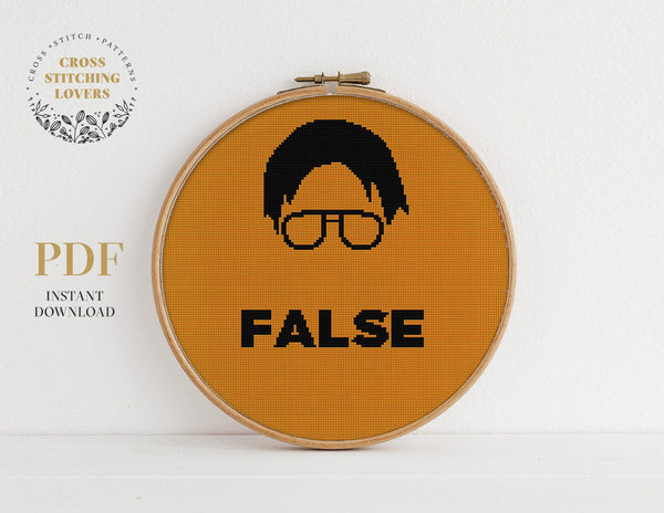 Dwight Schrute - Cross stitch pattern