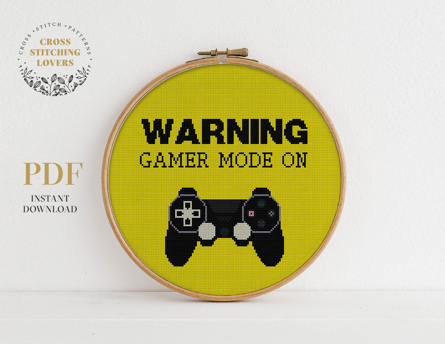Warning - Cross stitch pattern