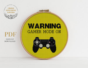 Warning - Cross stitch pattern