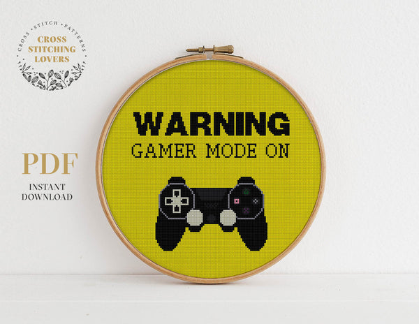 Warning - Cross stitch pattern