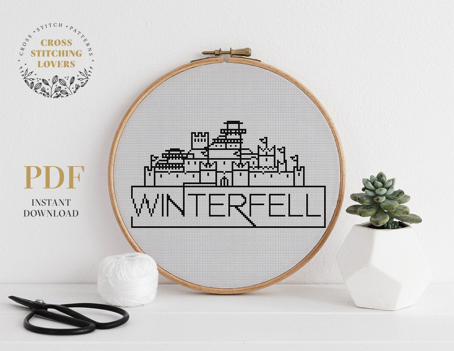 Games of Thrones, Winterfell, - Cross stitch pattern