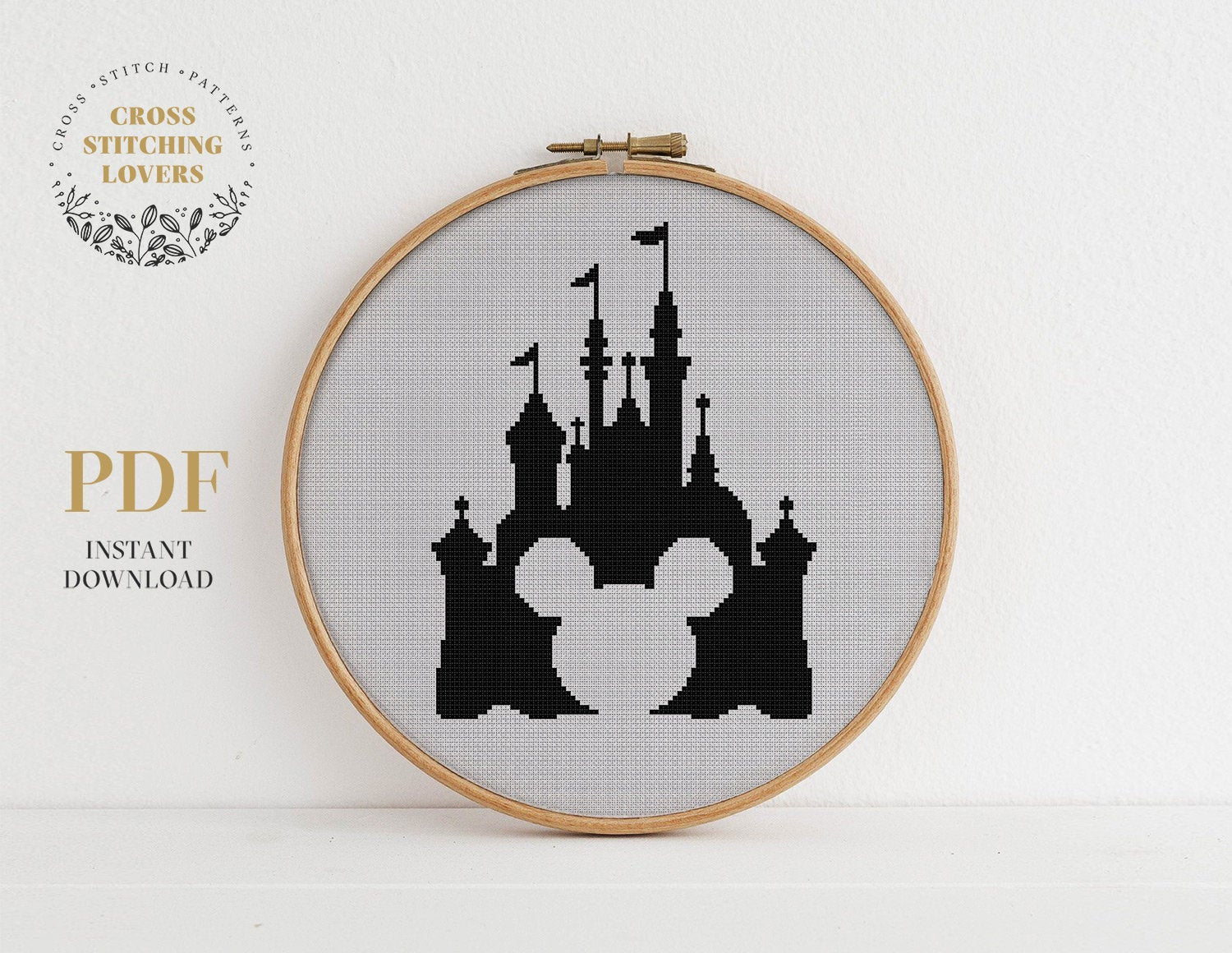 Mickey Mouse Castle - Cross stitch pattern
