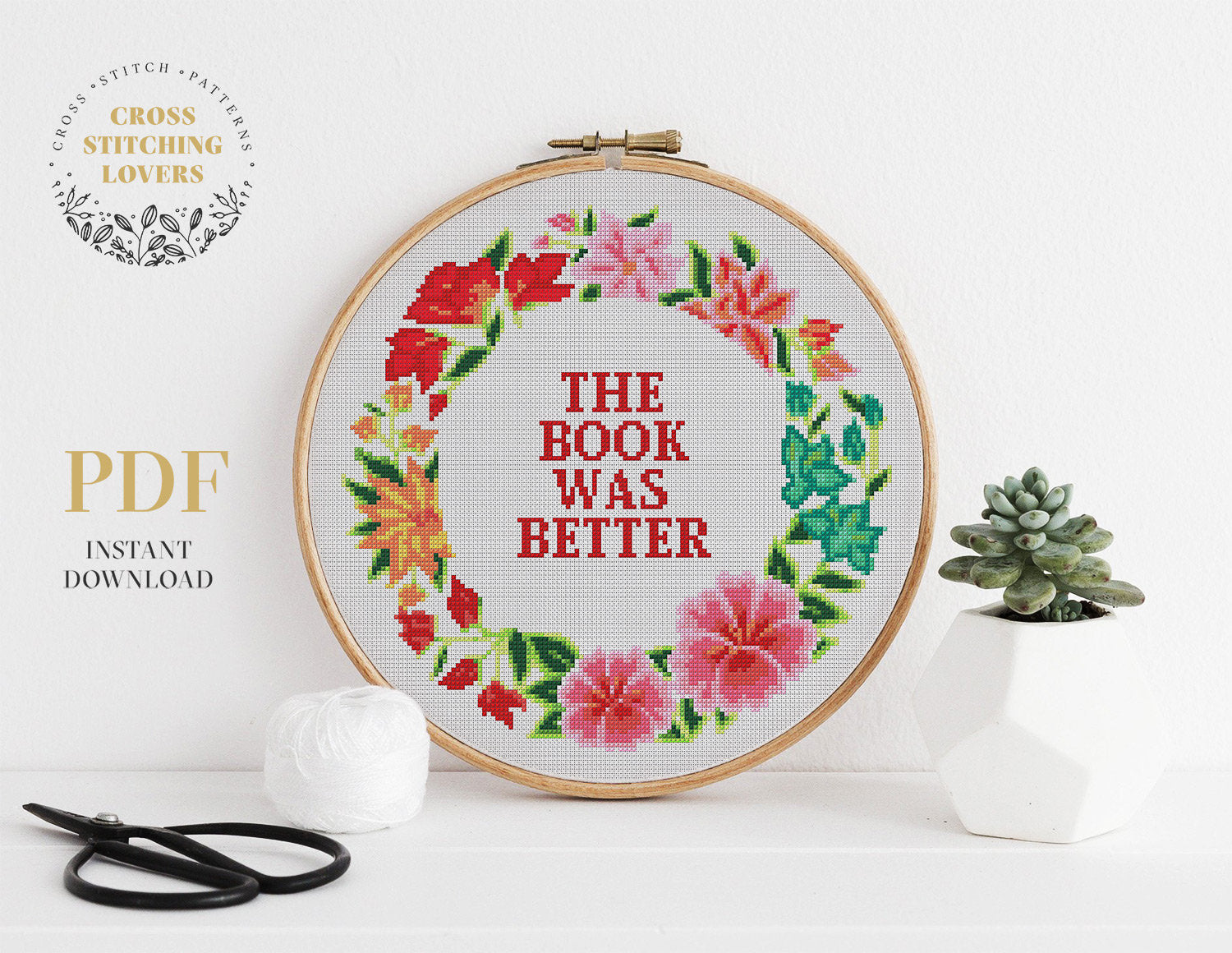 The Book Was Better - Cross stitch pattern
