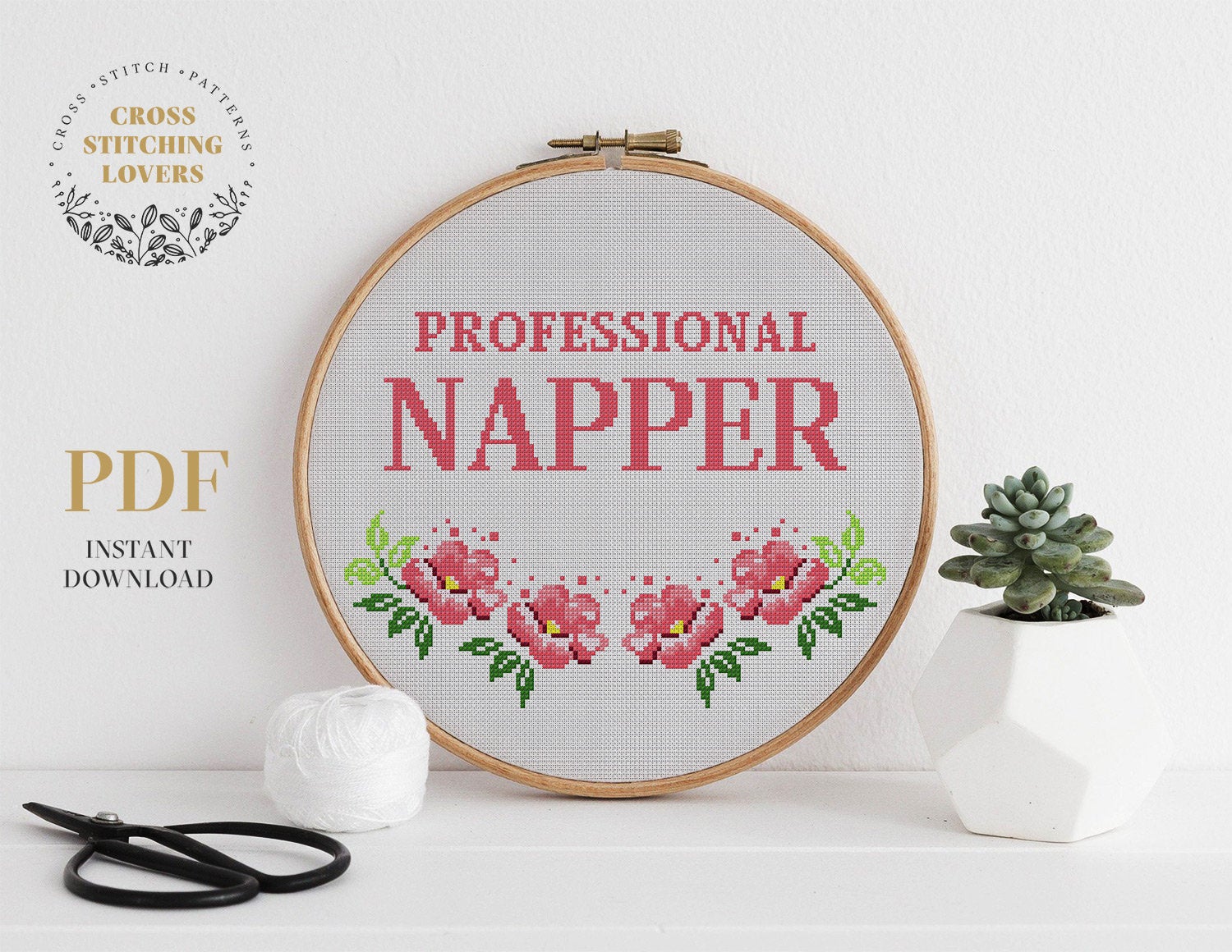 Professional Napper - Cross stitch pattern