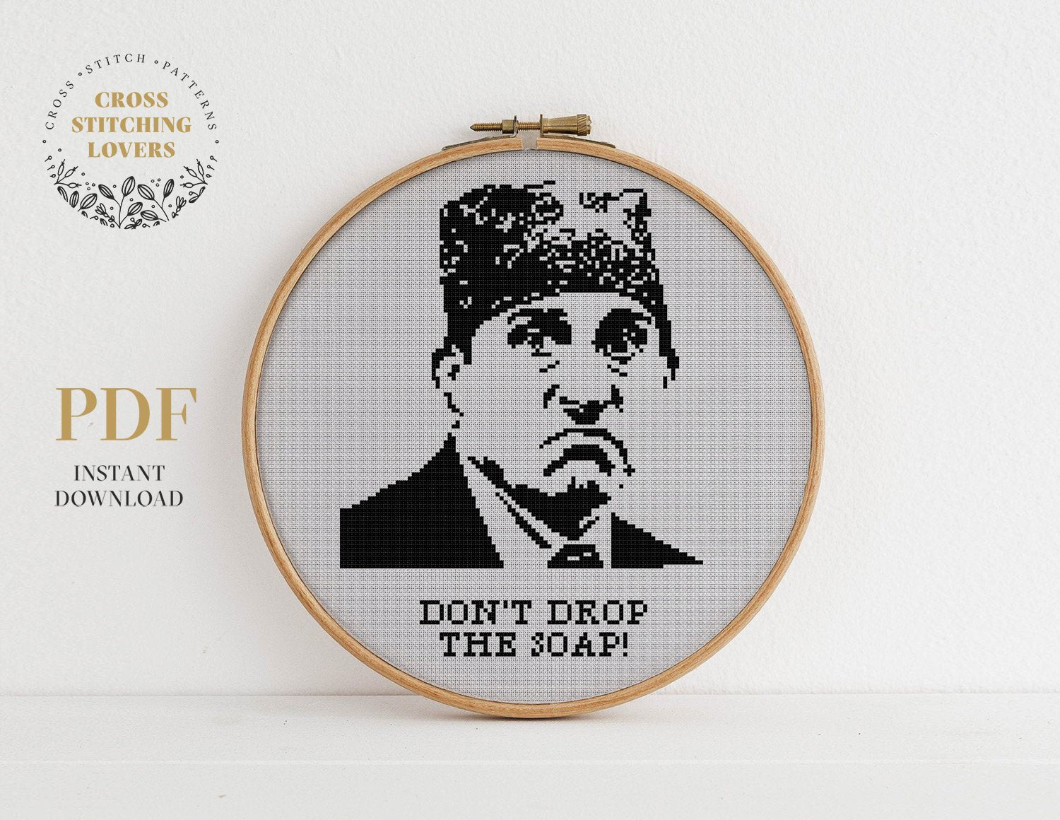 Don't Drop The Soap - Cross stitch pattern