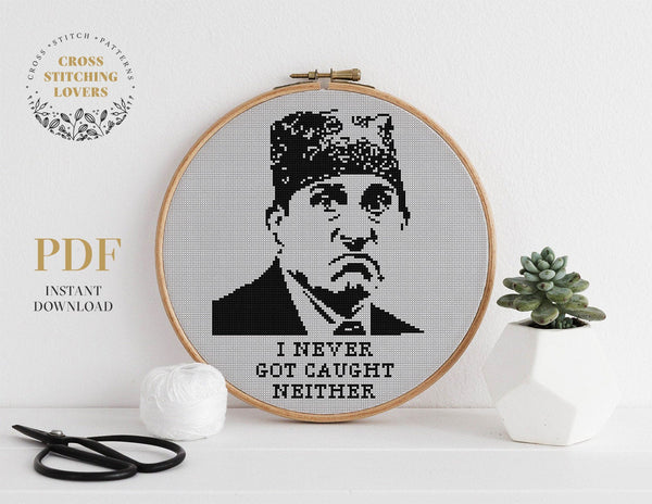 Prison Mike "I Never Got Caught Neither" - Cross stitch pattern
