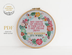 It's weed - Cross stitch pattern