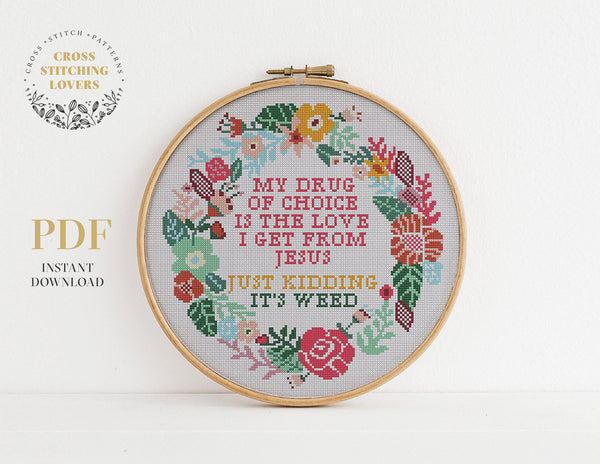 It's weed - Cross stitch pattern